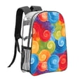 thumbnail image 4 of 16 Inch Transparent Backpack With Lightweight And Durable Design Without Pockets Transparent For Work Business Travel Sports Indianred Tie-Dye Background Vibrant Colors And Swirling, 4 of 7