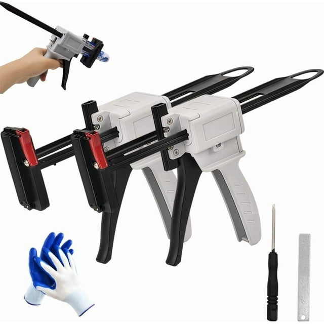 Toothpaste Tube Glue Gun, 704 Universal Glue Dispenser, 2025 New Toothpaste Squeezer Gun Tube Squeezing Machine Dispenser Tube Gun, Extruder for Toothpaste Cream Adhesive(2PCS#)