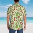 thumbnail image 4 of Fuzoiu Finger Lime Fruits Print Hawaiian Shirt for Men, Summer Beach Casual Short Sleeve Button Down Shirts, Men’s Beach Summer Shirts with Pocket,X-Large, 4 of 7