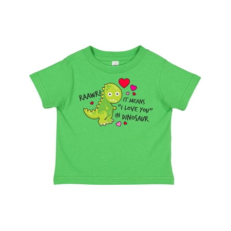 

Inktastic I Love You in Dinosaur! RAAWR with Hearts Gift Toddler Boy or Toddler Girl T-Shirt