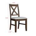 thumbnail image 6 of Home Design Vinita 6-Piece Dining Set with Rectangular Table, Cross Back Chairs, and Bench, Brown, 6 of 8