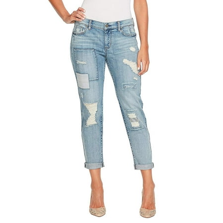 Jessica Simpson Juniors' Mika Best Friend Embroidered Girlfriend Jeans (Firestone, (Best Jeans For The Price)