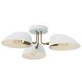 thumbnail image 7 of Nathan James Argo Semi Flush Ceiling Mount 3-Light Fixture with Retro White Rounded Shade for Hallway, Kitchen or Bedroom, 7 of 7