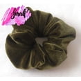 thumbnail image 6 of Penny's Boutique Olive Green Velvet Scrunchy - Regular, 6 of 7
