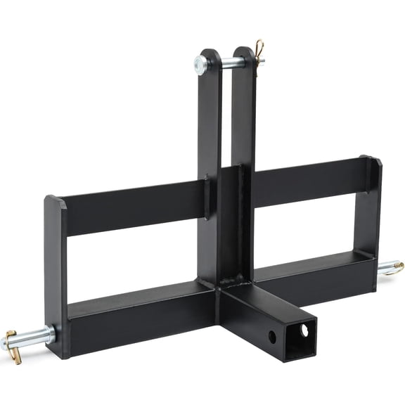 Acekid 3 Point Trailer Hitch for Category 1 Tractor, Quick Hitch Drawbar Adapter with Weight Brackets, Black