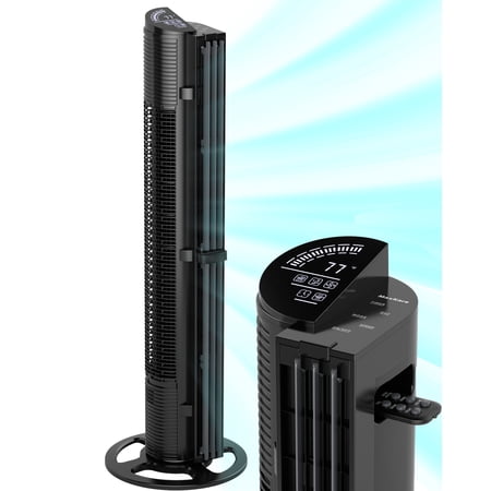 Condition photo showing New/Like New for maxkare 40in tower fan cooling fan with remote control  6 speeds  3 wind modes  15h timer  essential oil box - black