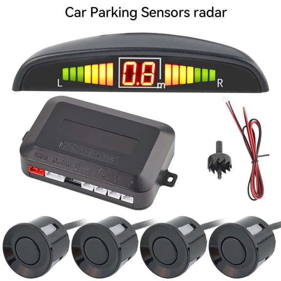 XUKEY 4X Sensors Car Parking Sensor Kit Rear Reverse Backup Radar Monitoring System 12 V