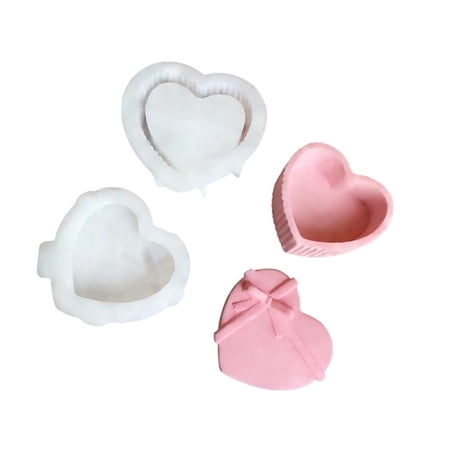 Giaone Heart Shape Storage Box Mold Crafting Unique Holders and Storage Boxes Perfect for Home Decors