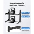 thumbnail image 2 of KFFKFF Wall Mount Printer Filament Storage Rack, 2-Tier Wall Bracket Storage Shelf, Rolling Filament Spool Holders Racks with Wheels, Filaments Organzied for 3D Printing Studio, Workshop, 2 of 9