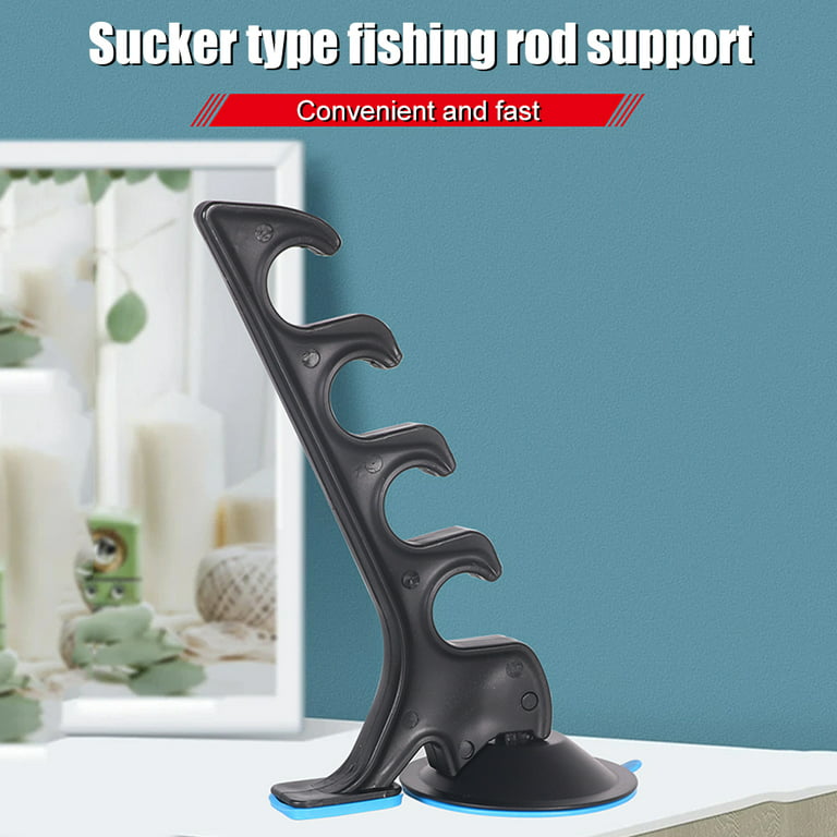Adjustable Fishing Rod Rack Vehicle Fishing Rod Holder Fishing Rod Storage  Rack with Suction Cups Attach for Vehicle Car/Truck/SUV/Boat/Smooth Glass 