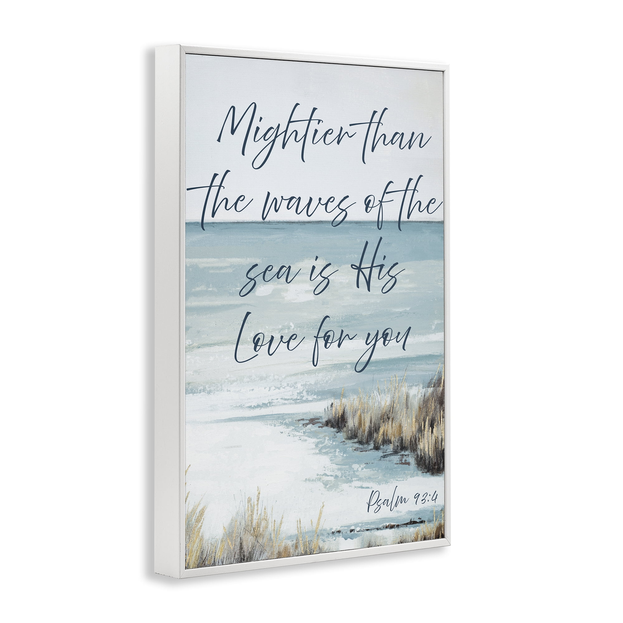 Stupell Industries Mightier Than The Waves White Framed Giclee Art, design by Patricia Pinto