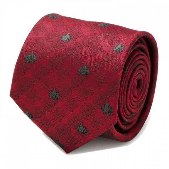 Star Trek TNG Red Delta Shield Men's Tie