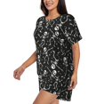 thumbnail image 2 of Kdxio Retro Skeleton Dancing On Halloween Party Print Pajamas Sets for Women Short-Sleeved Pjs with Lounge Shorts Two Piece Sleepwear S-4XL, 2 of 5
