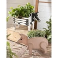 thumbnail image 2 of Evergreen Wood Pig Planter, 2 of 5