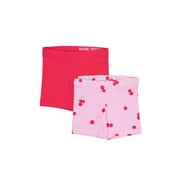 Girls Bike Shorts, 2-Pack, Sizes 4-18 & Plus