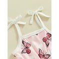 thumbnail image 6 of Biekopu Baby Girl Sleeveless Romper Summer Butterfly Print Shorts Jumpsuit Playsuit for Newborn Toddler Cute Clothes, 6 of 9