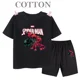 thumbnail image 3 of Conjunto de camiseta y pantalones cortos de algodón para niños de Marvel Spider Man de verano, ropa de dibujos animados para niños, conjunto de dos piezas de manga corta, conjunto para niñas y niños, 3 of 5