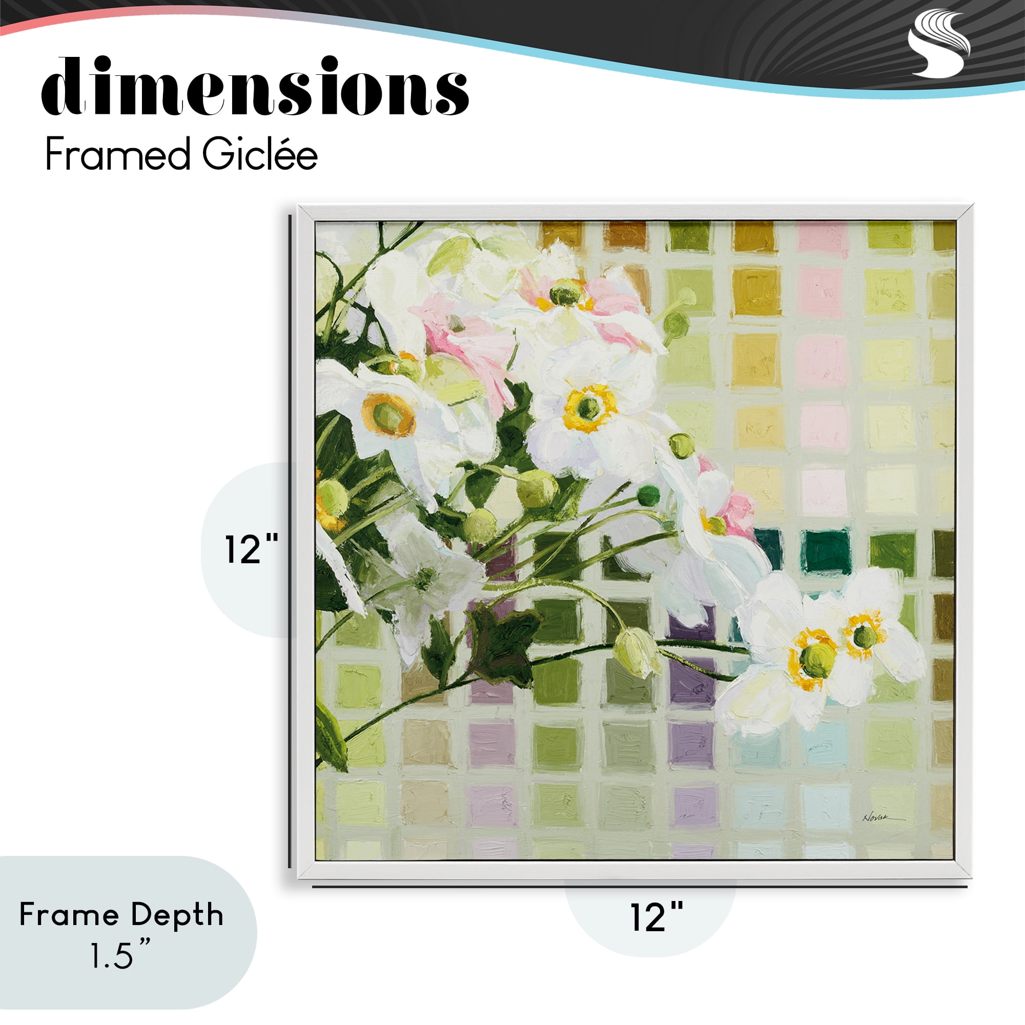 Stupell Industries Color Chart Daffodils White Framed Giclee Art, design by Shirley Novak