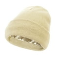 thumbnail image 5 of Winter Beanie Hats for Men Women, Warm and Soft Knitted Hats, Protective Hairstyles and Keep Warm, Seasonal Gifts for Family (Beige), 5 of 5