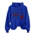 thumbnail image 2 of Clearance Women Hoodies Women's IT'S THE MOST Wonderful TIME Of THE Year Letter Print Fashion Casual Long Sleeve Hoodie Top Sweatshirt With Pockets, 2 of 3