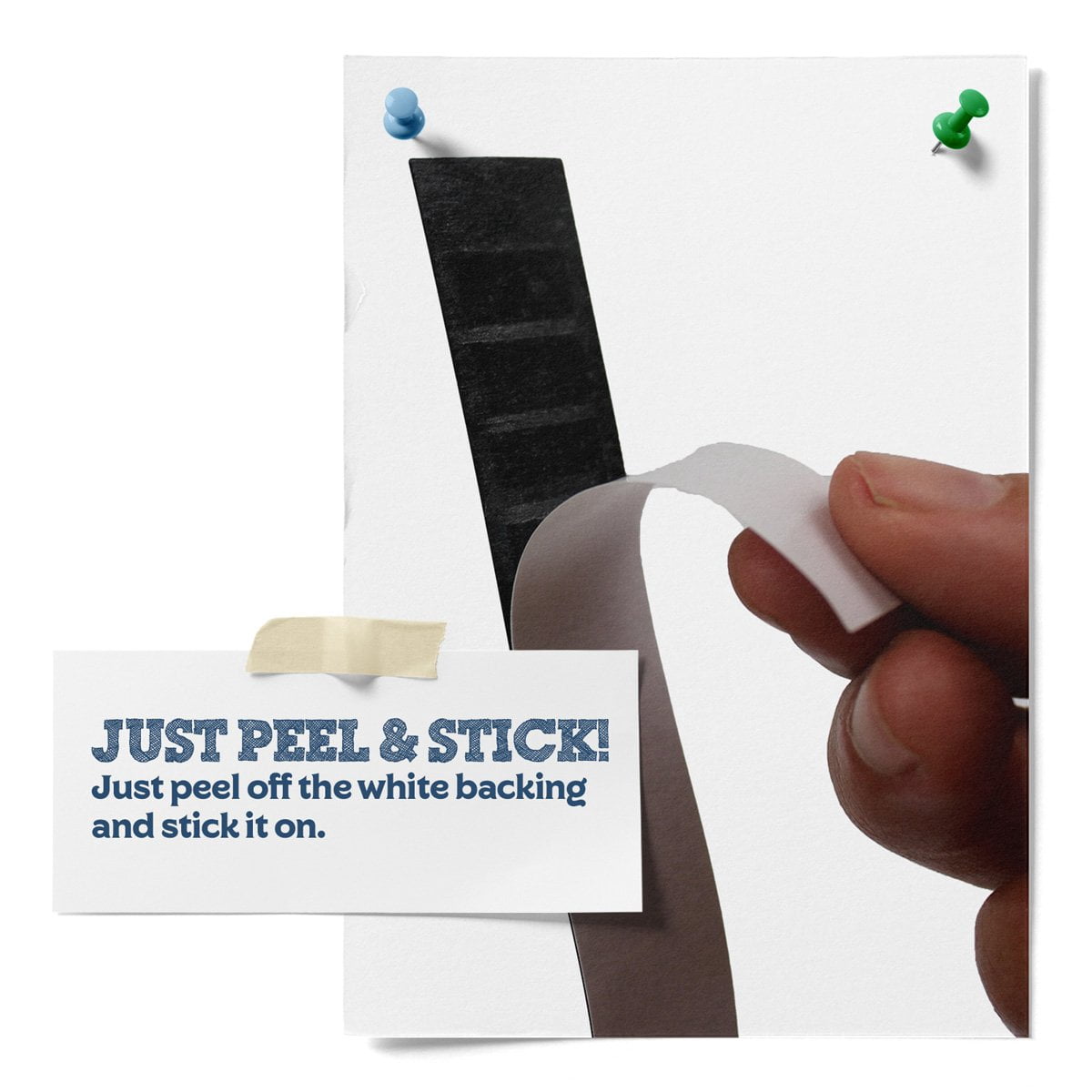 Adhesive Temperature Strip, Wide Range, 46-93F - 3-pk