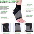 thumbnail image 2 of Orthopedic Support Socks for Plantar Fasciitis Relief - Breathable Nylon Compression Socks with Ankle Support, Non-Slip Grip - Ideal for Running, Fitness, Basketball - 1 Pair, 2 of 7