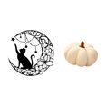 thumbnail image 5 of CoudarTitie Mystical Black Cat Moon Wall Art Sculpture with Halloween Pumpkin Plush Pillow Accents for Cat Lovers Bedroom and Living Room Decor, 5 of 8