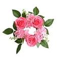 thumbnail image 1 of European Artificial Rose Candlestick Wreath For Table Wedding Decoration 20cm Artificial Rose Wreath Christmas Decor Window Prop, 1 of 10