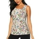 thumbnail image 1 of Fotbe Floral Blusas Sin Mangas para Mujer – Estilo Casual, Corte Suelto, Slim-Fit, Cuello Redondo Deportivo, Tops de Verano para Gimnasio y Yoga-Small, 1 of 7