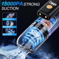 thumbnail image 2 of Hweilai Handheld Car Vacuum Cleaner Cordless with LED, 18000PA Mini Car Vacuum High Power with Strong Suction, 180°Foldable 3 in 1 Portable Hand Held Vacuum, 2 of 6