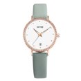 thumbnail image 1 of Mirar Moda simple mujer reloj de cuarzo calendario de estudiante caja de la aleación PU banda de cuero reloj de pulsera 1 1, 1 of 5