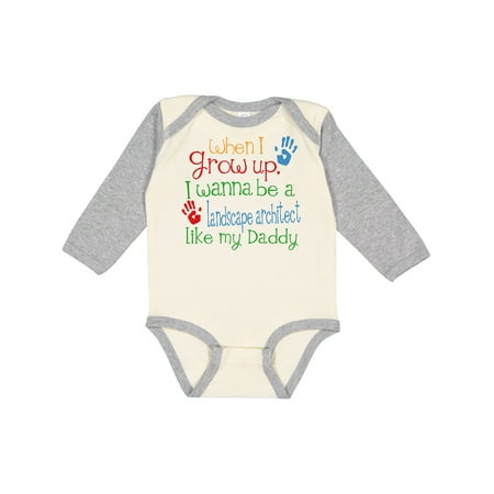 

Inktastic Landscape Architect like Daddy Gift Baby Boy or Baby Girl Long Sleeve Bodysuit