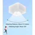 thumbnail image 3 of FSLiving Ultra-Thin Surface Mounted Human Body Induction Warm Light 7W Spotlights Porch LED Square Anti-Glare Downlight Black Ceiling Lamp for Bathroom Home Corridor Loft Cabinet - 1 Light, 3 of 5