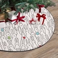 thumbnail image 3 of FMSHPON Easter Rabbits Bunny Easter Eggs Xmas Christmas Tree Skirt Stand Mat for Holiday Party Decoration Indoor Outdoor 48 inches, 3 of 3