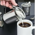 thumbnail image 3 of Soro Essentials - Juego de 2 jarras pequeñas de acero inoxidable de 283 ml con perilla para crema, ideal para servir leche, café, crema, aderezo para ensaladas, jarabe de arce y azúcar, para el, 3 of 5