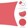 thumbnail image 5 of Yescom 1 pack 6'x10' 97% UV Block Patio Awning Rectangle Sun Shade Sail Canopy Red Outdoor Garden, 5 of 9