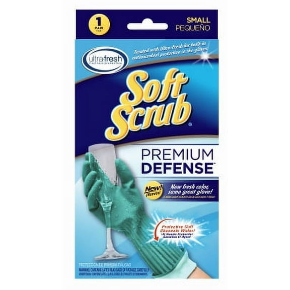 Soft Scrub Premium Defense Glove Medium Ribbed Reusable - 1 Piece, 15"