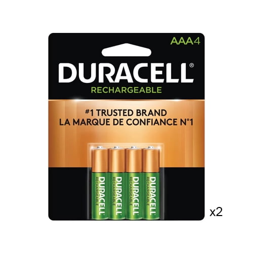 8-Pack AAA Duracell Rechargeable (DX2400) Batteries (900 mAh)