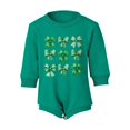 thumbnail image 4 of Coerni Four Leaf Clover Romper for Baby Boys Girls Bowknot Sweatshirt 𝐎nesie Cute Easter Clothes Cotton Warmly Spring Outwear, 4 of 8