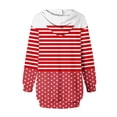 thumbnail image 4 of Kaemgyyd Hoodies Dress for Women Casual Loose Long Sleeve Sweatshirts Mini Dress Color Block Tunic Dress with Pocket, 4 of 5