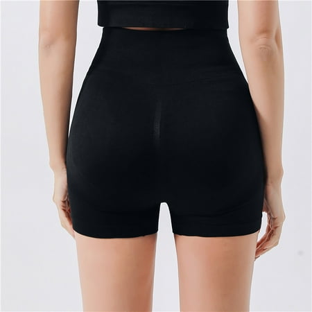 WMTBSRSW Womens Biker Shorts Elastic Seamless High Waisted Workout Gym Shorts Tummy Control Quick Drying Breathable Running Yoga Shorts