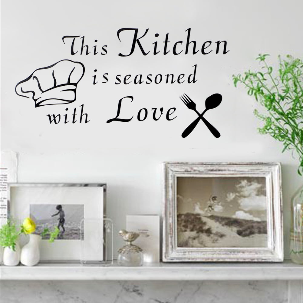 This Kitchen is Seasoned with Love Vinyl Decal Wall Room Home Decor Sticker Art