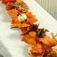 thumbnail image 4 of 5.9ft Fall Leaves Garland for Mantel Decor Autumn Garlands with Sunflower Berries, Thanksgiving Table Centerpiece Fall Decorations for Home Porch Fireplace Fall Leaf Garlands Thanksgiving Decorations, 4 of 6