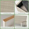 thumbnail image 5 of Grand Patio Outdoor Storage Bench Deck Box, All-Weather Wicker with Waterproof Bag, Steel Frame, Front Porch Seating, 46.75"D x 34.25"W x 22.5"H, 5 of 9