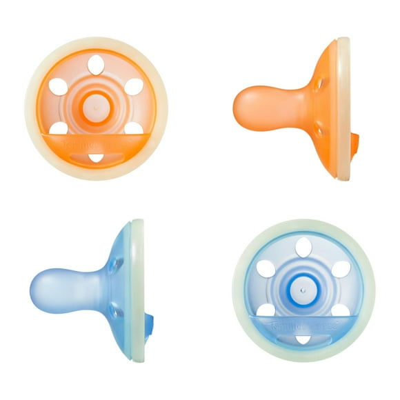 Chupete Tommee Tippee con forma de pecho nocturno de 0 a 6 m con brillo en la oscuridad