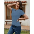 thumbnail image 3 of Womens Short Sleeve Shirt Tops Fashion Summer T Shirts, 3 of 5