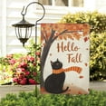 thumbnail image 3 of Hello Fall Black Cat with Scarf Fall Garden Flags 12.5"x18" Double Side,Small Yard Flags for Outside,Outdoor Fall Decor,Autumn Funny Garden Flag Yard Decoration, 3 of 4