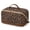 Brown Leopard, variant on Leopard Print Travel Makeup Bag Cosmetic Bag Toiletry Bag for Women, Wide Open Organizer Pouch with Divider Handle Portable Quilted Open Flat, Brown