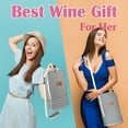 thumbnail image 3 of Tirrinia Insulated 2 Bottle Wine Carrier Tote Cooler Bag for Travel Picnic Padded Champagne Glass, Unique Mothers Day Gifts, 3 of 6