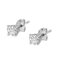 thumbnail image 4 of Sterling Silver 1/6ct. TDW Solitaire Diamond Stud Earrings (H-I,I2-I3), 4 of 8